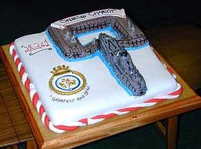 The cake made by POCA Richard Simpson to commemorate the 59th anniversary of the Raid